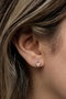 Heliophilia Silver Pendientes de Plata de Ley 925 con Oro Rosa y Circón